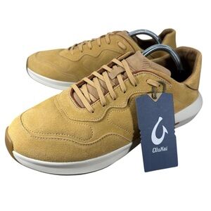 New OluKai Sneakers Koheo Suede Leather Golden Sand Size Men's 12 Shoes